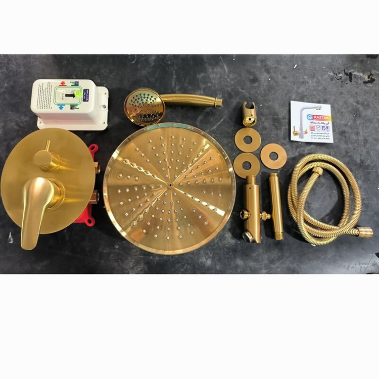 شیرالات شیر دوش توکار (فقط ملزومات ) کروم،طلا، طلامات و استیل مات