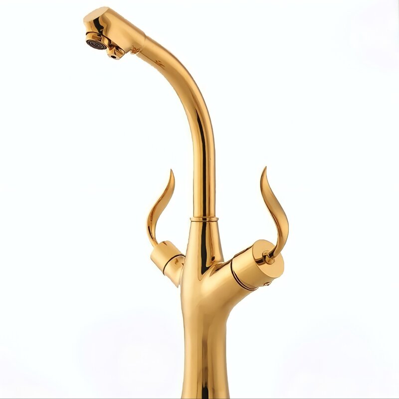 شیرظرفشویی شیرالات رستاک مدل راش رنگ طلا