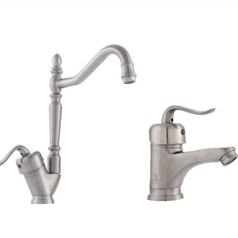 ست شیرالات رستاک مدل چکاوک رنگ استیل مات