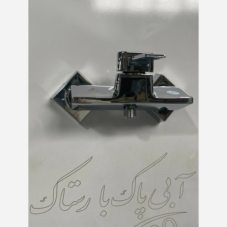 ست شیرالات رستاک مدل رادین رنگ کروم بهمراه علم دوش دوکاره و شلنگ جنس درجه 1 و استاندارد و دارای نشان کیفیت ایزوو 9001